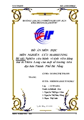 Nghiên cứu hành vi sinh viên dùng bút bi Thiên Long của một số trường trên địa bàn Thành Phố Đà Nẵng