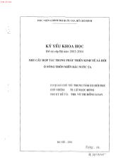 Nhu cầu hợp tác trong phát triển kinh tế xã hội ở nông thôn miền bắc nước ta