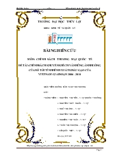 Đề tài Chính sách khuyến khích và những ảnh hưởng của nó tới tình hình xuất khẩu gạo của Việt Nam giai đoạn 2006 – 2010
