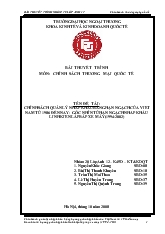 Đề tài Chính sách quản lý nhập khẩu bằng hạn ngạch của Việt Nam từ 1986 đến nay - Góc nhìn từ hạn ngạch nhập khẩu linh kiện lắp ráp xe máy (1994-2002)