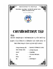 Đề tài Hoàn thiện quy trình dịch vụ tổ chức sự kiện của công ty cổ phần xúc tiến đầu tư thương mại và du lịch Việt Long