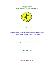 Đề tài Nghiên cứu hành vi tiêu dùng bút bi Thiên Long của sinh viên truờng Đại Học An Giang