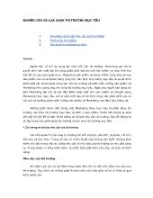 Đề tài Nghiên cứu và lựa chọn thị trường mục tiêu