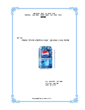 Đề tài Phân tích chiến lược quảng cáo pepsi