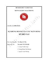 Đề tài Sự khủng hoảng của các ngân hàng mỹ hiện nay