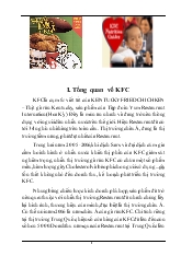 Đề tài Tìm hiểu chiến lược phát triển của KFC tại thị trường Việt Nam