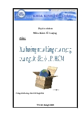 Đề tài Xu hướng mua hàng qua mạng của người dân thành phố Hồ Chí Minh