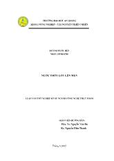 Luận văn Nước thốt lốt lên men