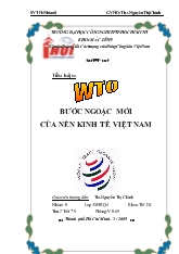 Tiểu luận WTO bước ngoặt mới cho nền kinh tế Việt Nam
