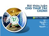 Bài thảo luận Cho thuê tài chính