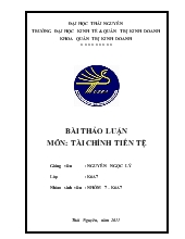 Bài thảo luận Tìm hiểu về nghiệp vụ huy động vồn của Ngân hàng thương mại cụ thể và tìm hiểu hình thức thanh toán bằng séc, bằng ủy nhiệm thu, ủy nhiệm chi.