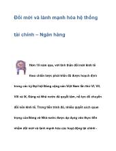 Bài viết Đổi mới và lành mạnh hóa hệ thống tài chính – Ngân hàng