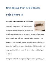 Bài viết Nhìn lại quá trình tự do hóa lãi suất ở nước ta