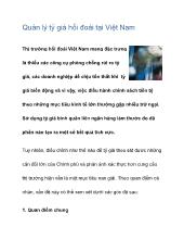 Bài viết Quản lý tỷ giá hối đoái tại Việt Nam