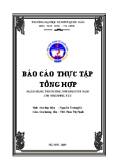 Báo cáo Hoạt động kinh doanh của nhtmcp công thương Việt Nam - Chi nhánh Hà Tây