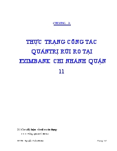 Chuyên đề Quản trị rủi ro trong hoạt động tín dụng tại Ngân hàng Thương mại Cổ phần Xuất Nhập khẩu Việt Nam – chi nhánh quận 11