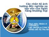 Đề tài Các nhân tố ảnh hưởng đến nghiệp vụ tạo vốn của ngân hàng thương mại