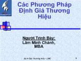 Đề tài Các phương pháp định giá thương hiệu