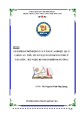 Đề tài Giải pháp mở rộng và nâng cao hiệu quả cho vay tiêu dùng tại ngân hàng thương mại cổ phần Sài Gòn – Hà Nội chi nhánh Bình Dương