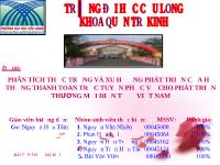 Đề tài Phân tích thực trạng và xu hướng phát triển của hệ thống thanh toán phục vụ cho phát triển thường mại điện tử Việt Nam