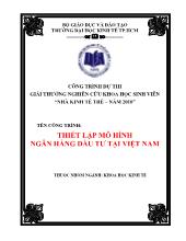 Đề tài Thiết lập mô hình ngân hàng đầu tư tại Việt Nam
