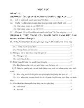 Đề tài Thực trạng của ngành ngân hàng Việt Nam trong những năm qua