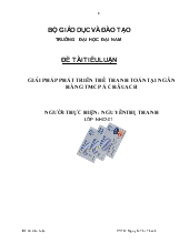 Khóa luận Giải pháp phát triển thẻ thanh toán tai Ngân hàng TMCP Á Châu ACB