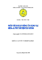 Khóa luận Phân tích hoạt động tín dụng tại NHNo & PTNT Huyện Tân Hồng