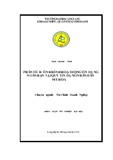 Khóa luận Phân tích tình hình hoạt động tín dụng ngắn hạn tại Quỹ Tín Dụng nhân dân Mỹ Hòa phường Mỹ Hòa, thành phố Long Xuyên, tỉnh An Giang