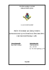 Luận văn Phân tích hiệu quả hoạt động kinh doanh của Ngân hàng Công Thương - Chi nhánh Bạc Liêu