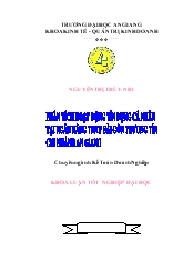 Luận văn Phân tích hoạt động tín dụng cá nhân tại ngân hàng thương mại cổ phần Sài Gòn Thương Tín _ chi nhánh An Giang