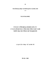 Luận văn Tăng cường hoạt động đầu tư của ngân hàng công thương Việt Nam trên thị trường chứng khoán