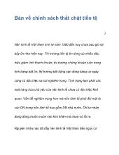 Tiểu luận Bàn về chính sách thắt chặt tiền tệ