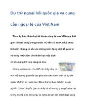 Tiểu luận Dự trữ ngoại hối quốc gia và cung cầu ngoại tệ của Việt Nam