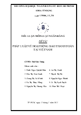 Tiểu luận Pháp luật về hoạt động bao thanh toán tại Việt Nam