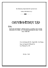 Chuyên đề Một số biện pháp nhằm nâng cao hiệu quả kinh doanh của công ty liên doanh khách sạn vườn bắc thủ đô