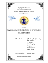 Đề tài Nâng cao vị thế chuỗi cung ứng trong doanh nghiệp