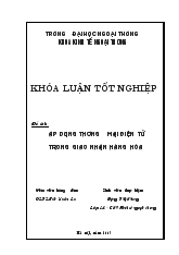 Khóa luận Áp dụng thương mại điện tử trong giao nhận hàng hóa