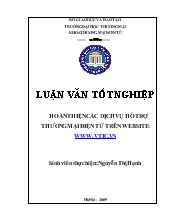 Luận văn Hoàn thiện các dịch vụ hỗ trợ thương mại điện tử trên website: www.vtic.vn