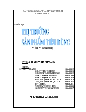 Tiểu luận Thị trường sản phẩm tiêu dùng