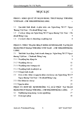 Báo cáo Thực trạng hoạt động kinh doanh tại ngân hàng tmcp ngoại thương Việt Nam - Chi nhánh Thăng Long