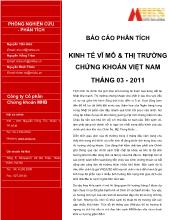 Báo cáo Phân tích kinh tế vĩ mô & thị trường chứng khoán Việt Nam tháng 03 - 2011