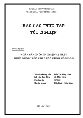 Báo cáo Phân tích tình hình huy động vốn và sử dụng nguồn vốn tại NHNo & PTNT tỉnh Hà Giang