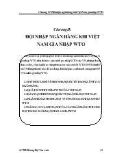 Chuyên đề Hội nhập ngân hàng khi Việt Nam gia nhập WTO