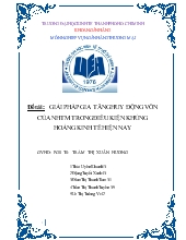 Đề tài Giải pháp gia tăng huy động vốn của nhtm trong điều kiện khủng hoảng kinh tế hiện nay