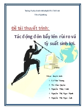 Đề tài Tác động đòn bẩy lên rủi ro và tỷ suất sinh lợi