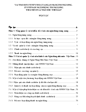 Đề tài Vai trò điều tiết vĩ mô của ngân hàng trung ương. ở Việt Nam ngân hàng trung ương thực hiện vai trò như thế nào?