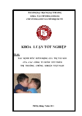 Khóa luận Xác định mức biến động giá trị tài sản của các công ty niêm yết trên thị trường chứng khoán Việt Nam