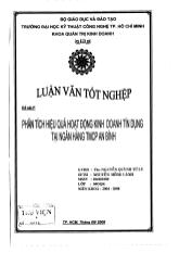 Luận văn Phân tích hiệu quả hoạt động kinh doanh tín dụng tại ngân hàng thương mại cổ phần An Bình