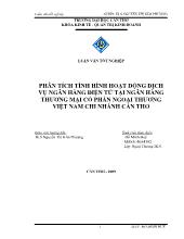 Luận văn Phân tích tình hình hoạt động của dịch vụ ngân hàng điện tử tại ngân hàng Vietcombank chi nhánh Cần Thơ
